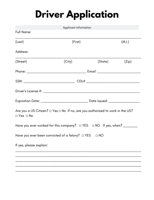 Independent Truck Driver