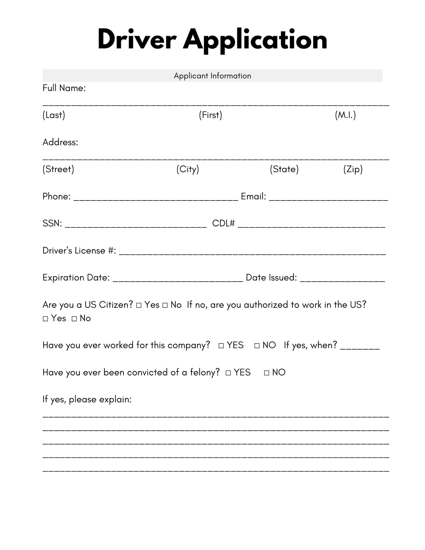 Independent Truck Driver