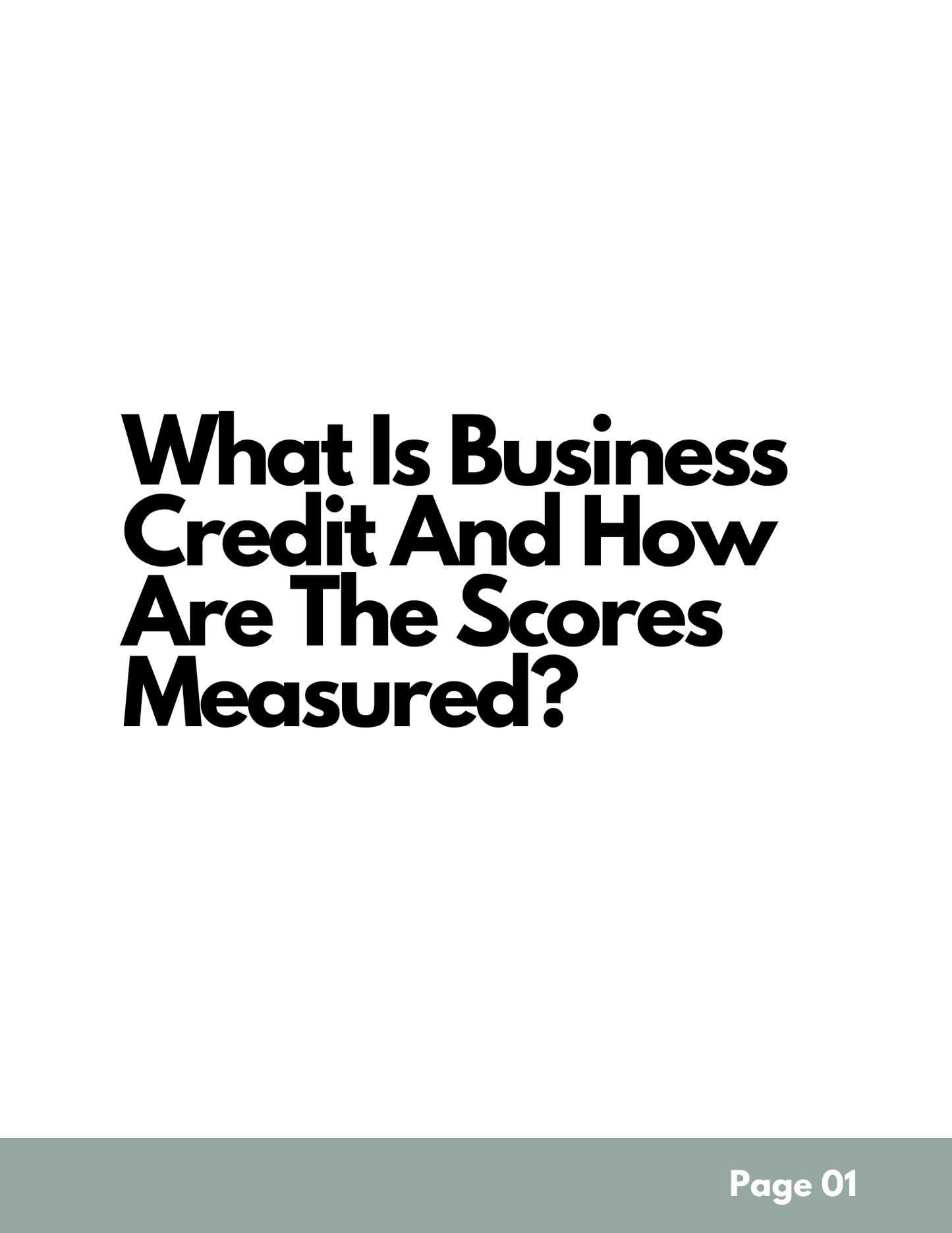 Building Business Credit